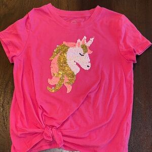 Wonder Nation Pink Unicorn Sequin T-Shirt